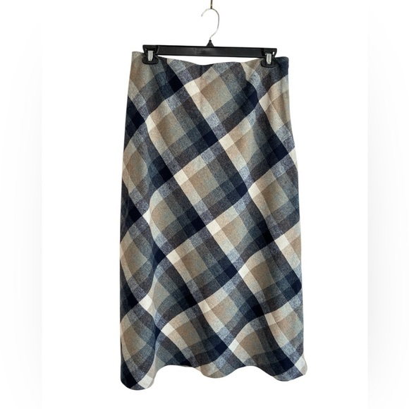 VTG Chadwick Maxi Skirt Plaid Womens Size 14 High Rise Wool Blend Cottagecore - Picture 1 of 13